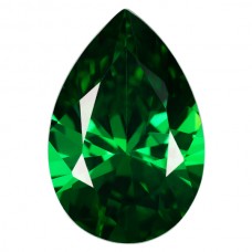 Pear Lab Created Emerald Cubic Zirconia